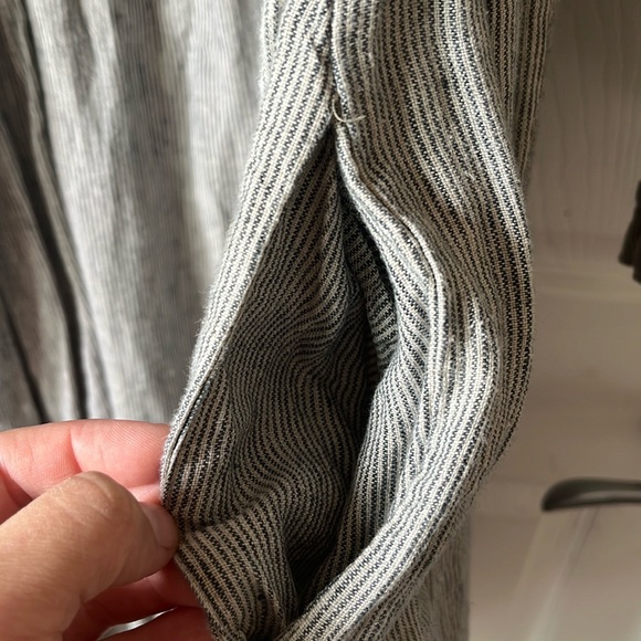 Simply Grey Linen Wrap Dress - Picture 4 of 9